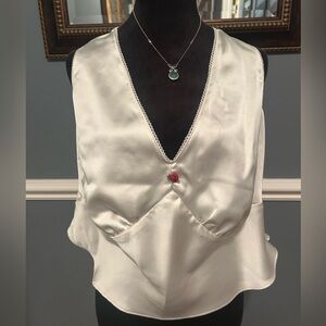 Wild Fable Cream Satin Chemise top